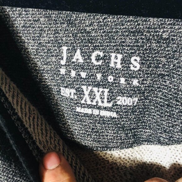 Jachs new york long sleeve sweatshirt  gray black cotton blend xxl READ - Picture 8 of 12